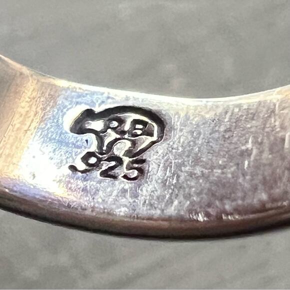 Running Bear Navajo Native 925 Sterling Silver Ring Size 9.5 - Picture 2 of 10